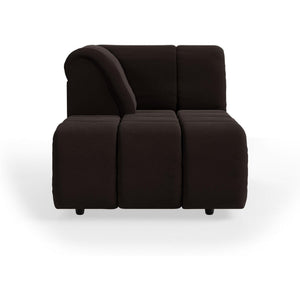 HKliving Wave bank left divan Royal Velvet Espresso
