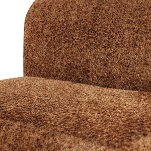 WOOOD Mojo Base eetkamerbank 84 cm met rugleuning wollig Roestbruin