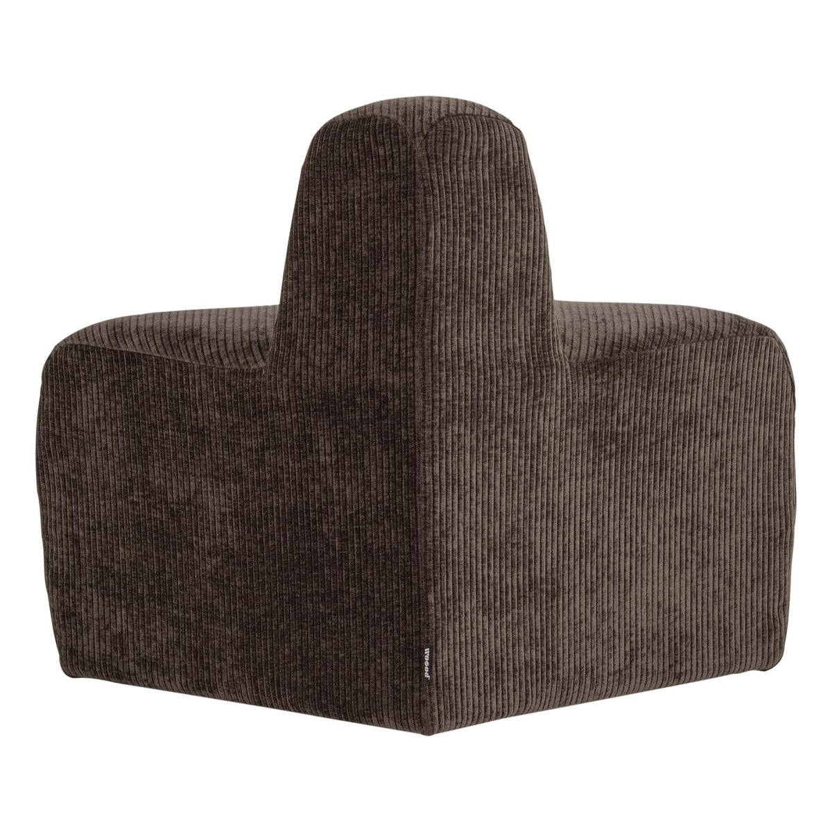 WOOOD Mojo Base eetbank hoek rond rugleuning rib Bruin