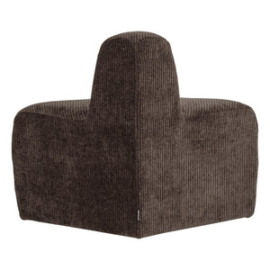 WOOOD Mojo Base eetbank hoek rond rugleuning rib Bruin