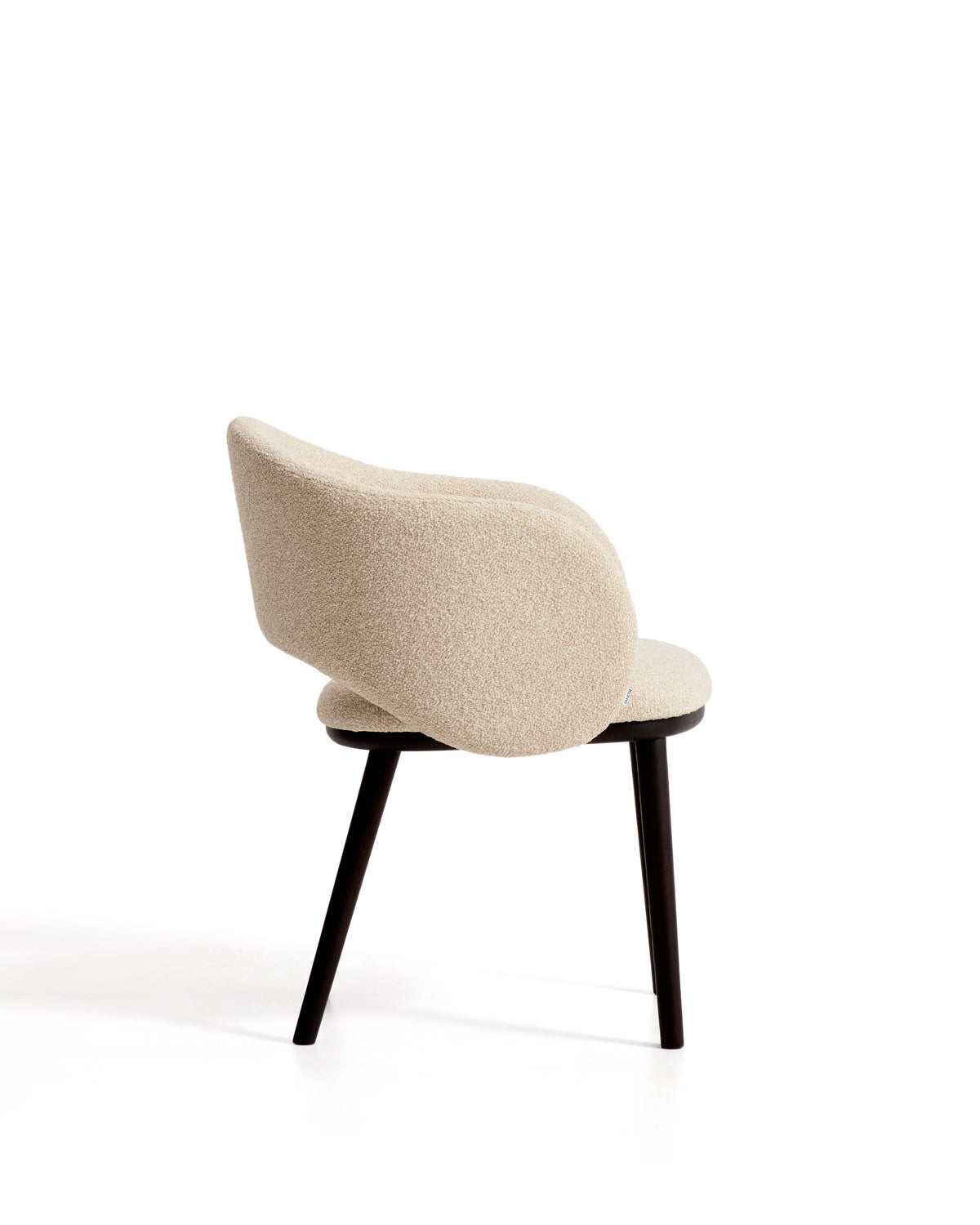 Kave Home Maina eetkamerstoel dik chenille Beige zwart