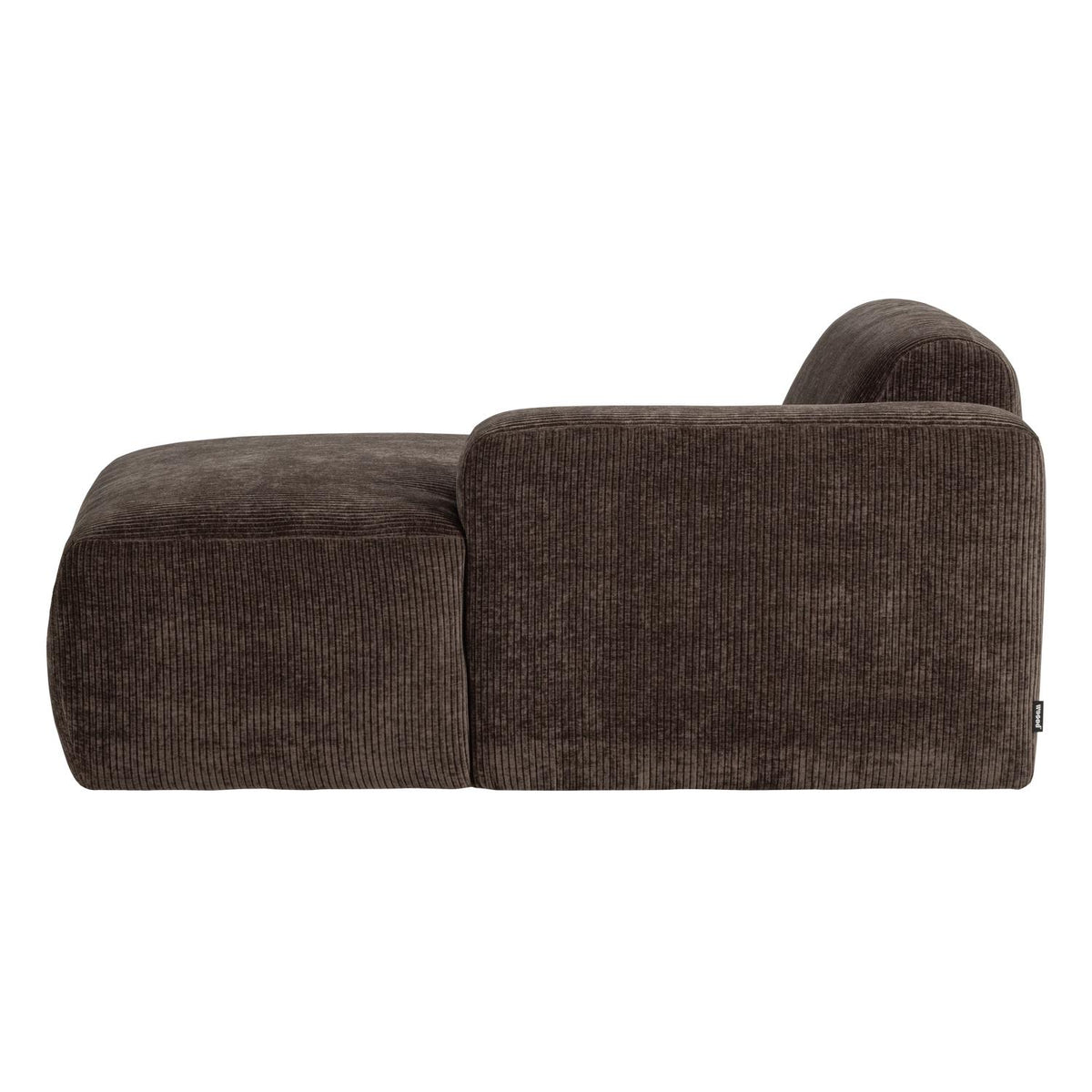 WOOOD Mojo Base chaise longue bank arm rechts rib Bruin
