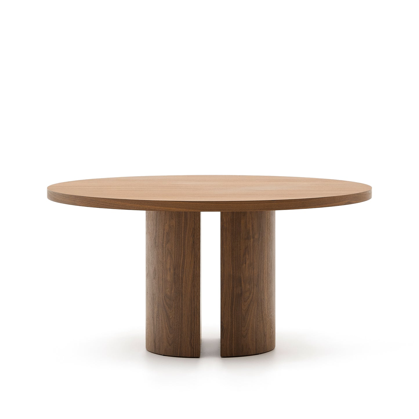 Kave Home Nealy eettafel Ø150 cm Walnoot