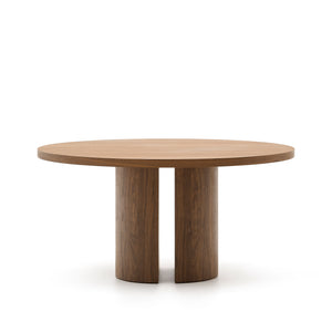 Kave Home Nealy eettafel Ø150 cm Walnoot