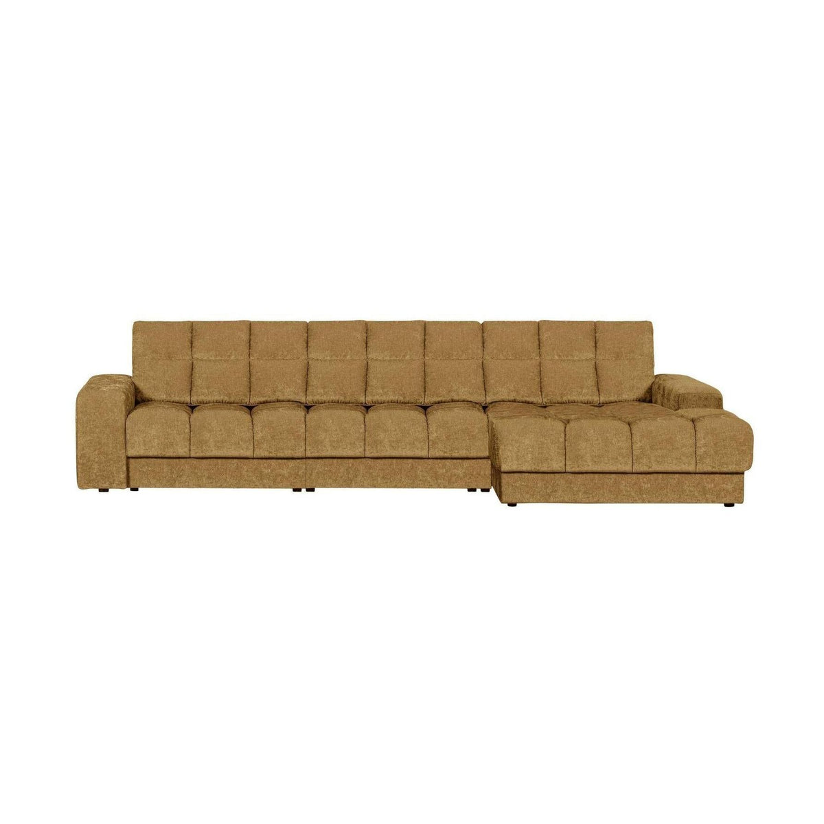 WOOOD Second Date chaise longue bank rechts velvet Goudgeel