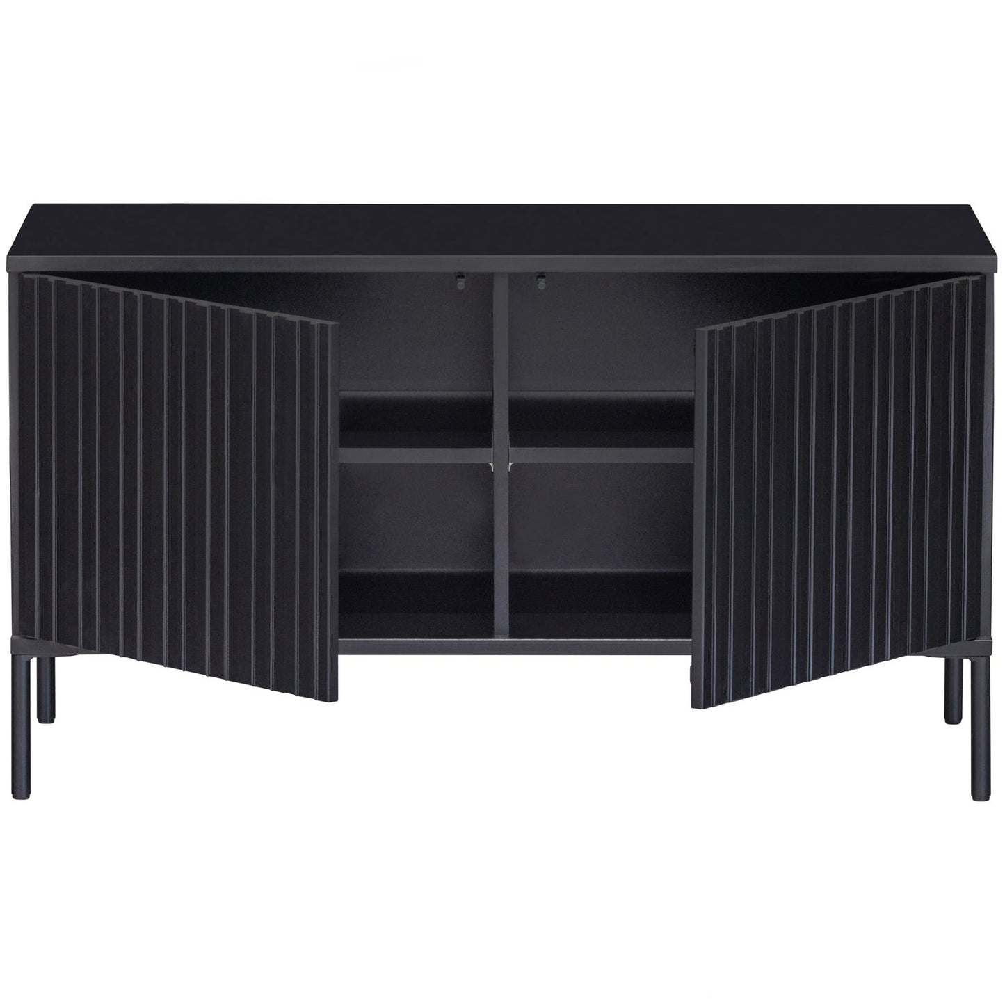 WOOOD New Gravure tv-meubel 100 cm Zwart
