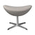 Fritz Hansen Egg hocker Re-Wool 0128 poot aluminium