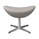 Fritz Hansen Egg hocker Re-Wool 0128 poot aluminium