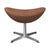 Fritz Hansen Egg hocker Re-Wool 0568 poot aluminium