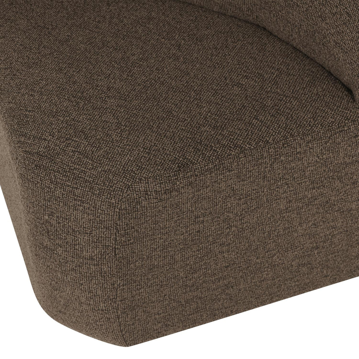 WOOOD Mojo Base eetbank hoek met rugleuning bouclé Bruin