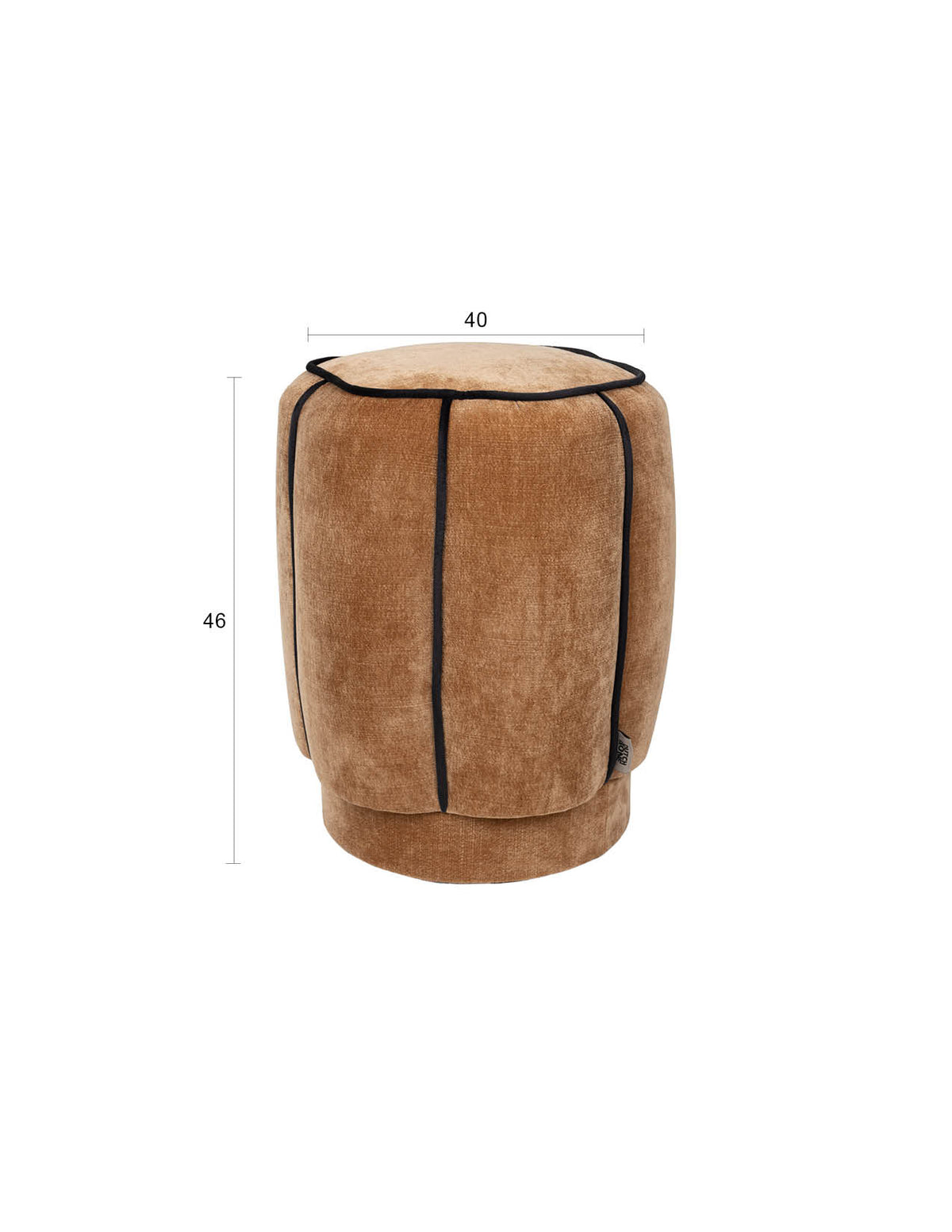 Dutchbone Donna poef Lichtbruin