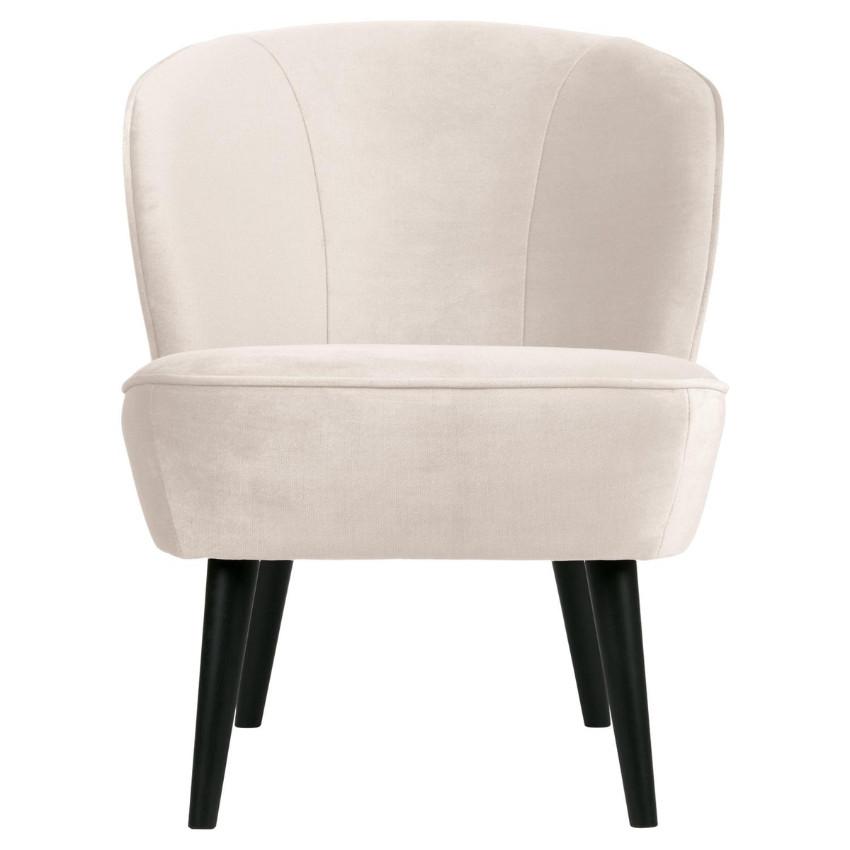 WOOOD Sara fauteuil velvet Off-White