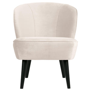 WOOOD Sara fauteuil velvet Off-White