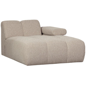 WOOOD Mojo chaise longue bank arm rechts bouclé Beige Melange