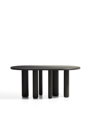 Kave Home Mailen eettafel ovaal 180x105 cm Donkerbruin