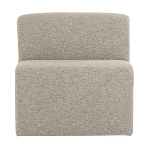 WOOOD Mojo Base eetkamerbank 84 cm met rugleuning bouclé Beige