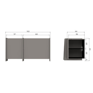 WOOOD Brock tv-meubel 102 cm Warmgrijs