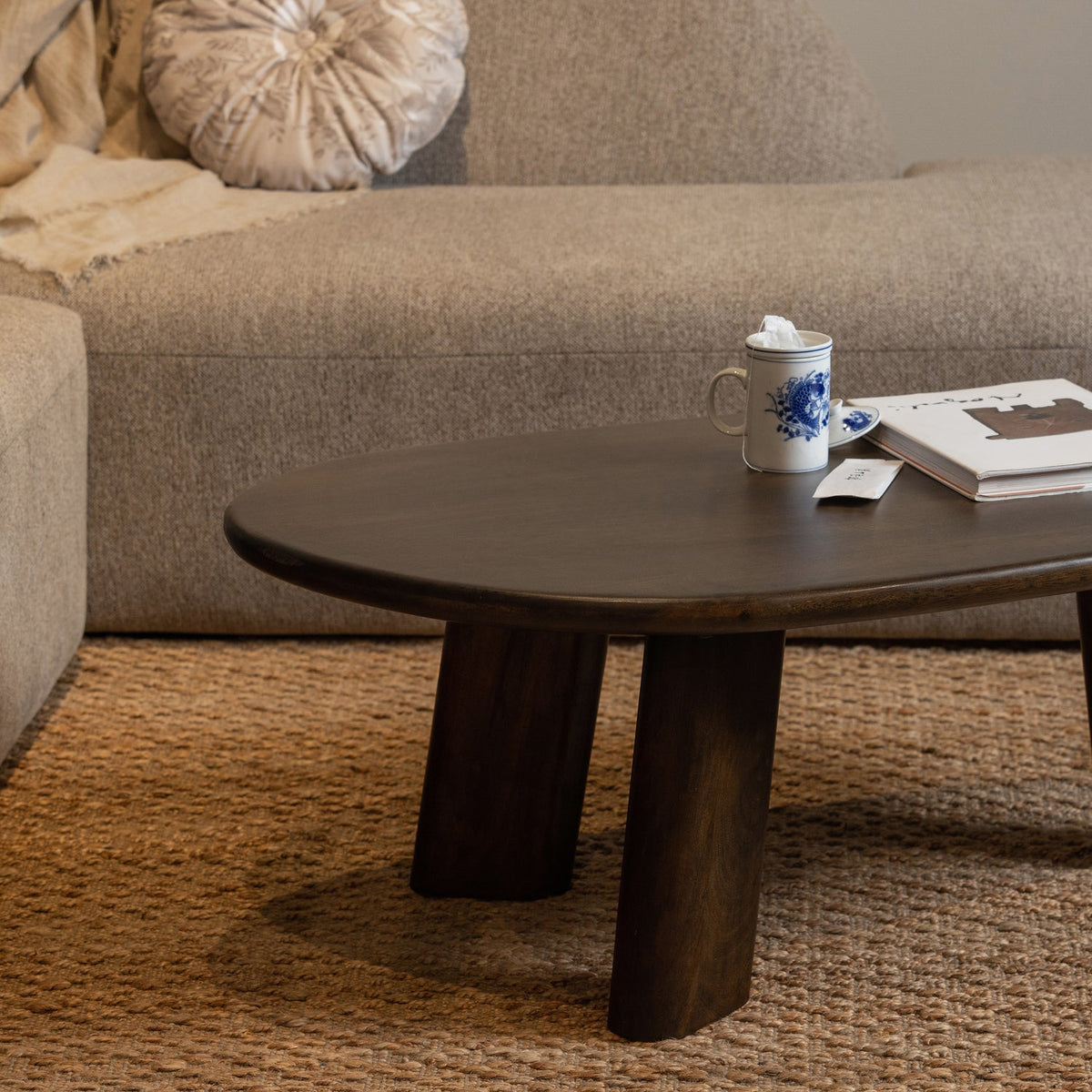 WOOOD Roundly salontafel Donkerbruin
