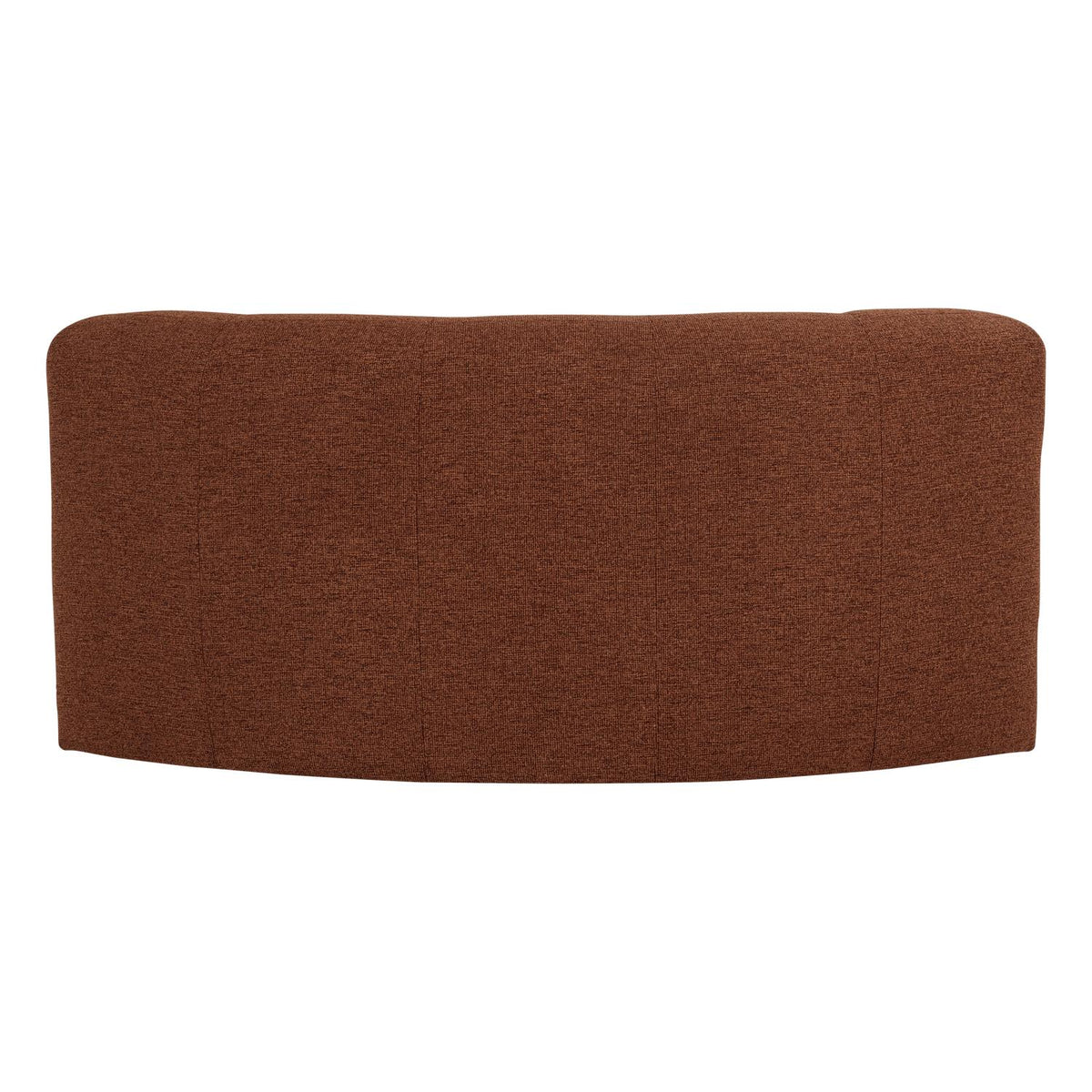 WOOOD Mojo Base eetbank halfronde hoek rugleuning bouclé Roestbruin