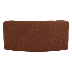 WOOOD Mojo Base eetbank halfronde hoek rugleuning bouclé Roestbruin