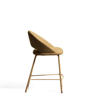 Kave Home Bonali barkruk H65 chenille Mustard