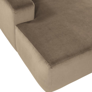 WOOOD Mojo Base chaise longue bank arm links velvet Khaki