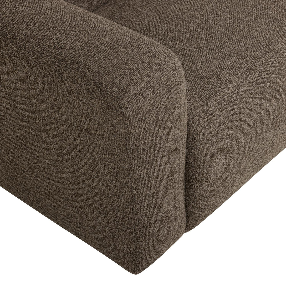 WOOOD Mojo Base 2-zits bank arm links bouclé Bruin