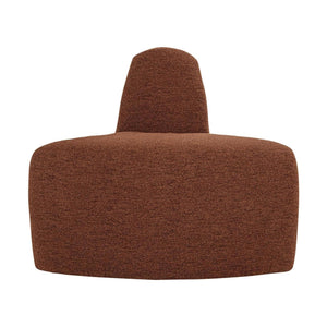 WOOOD Mojo Base eetbank hoek rond rugleuning bouclé Roestbruin