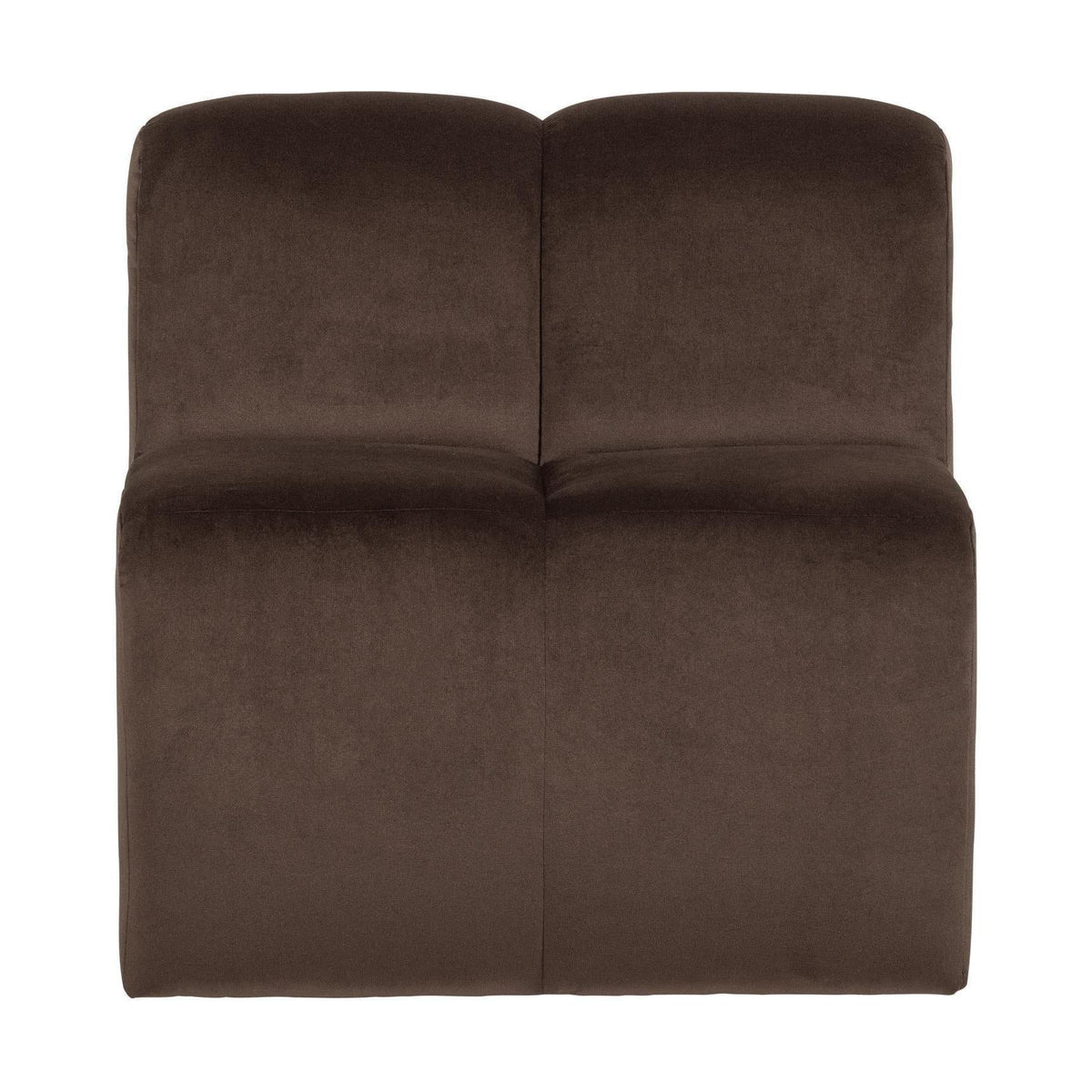 WOOOD Mojo eetkamerbank 84 cm met rugleuning velvet Bruin