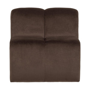 WOOOD Mojo eetkamerbank 84 cm met rugleuning velvet Bruin