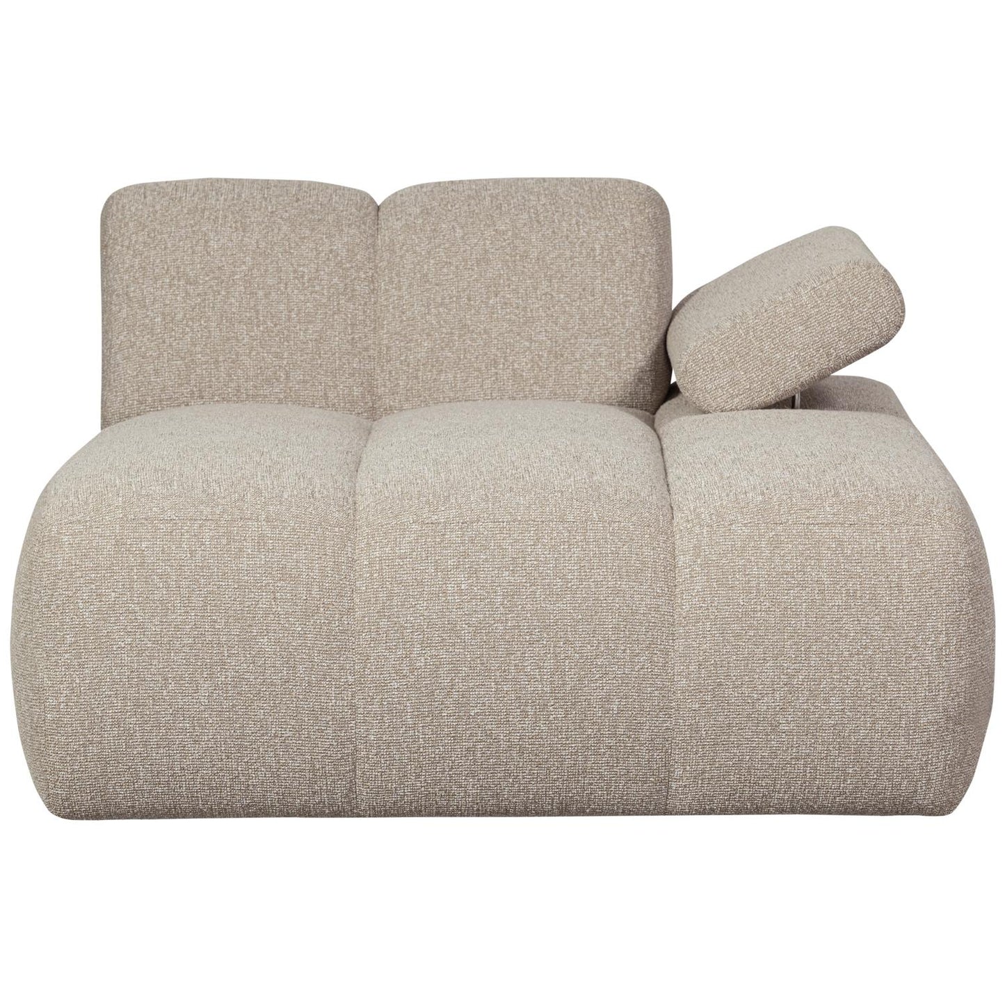WOOOD Mojo chaise longue bank arm rechts bouclé Beige Melange
