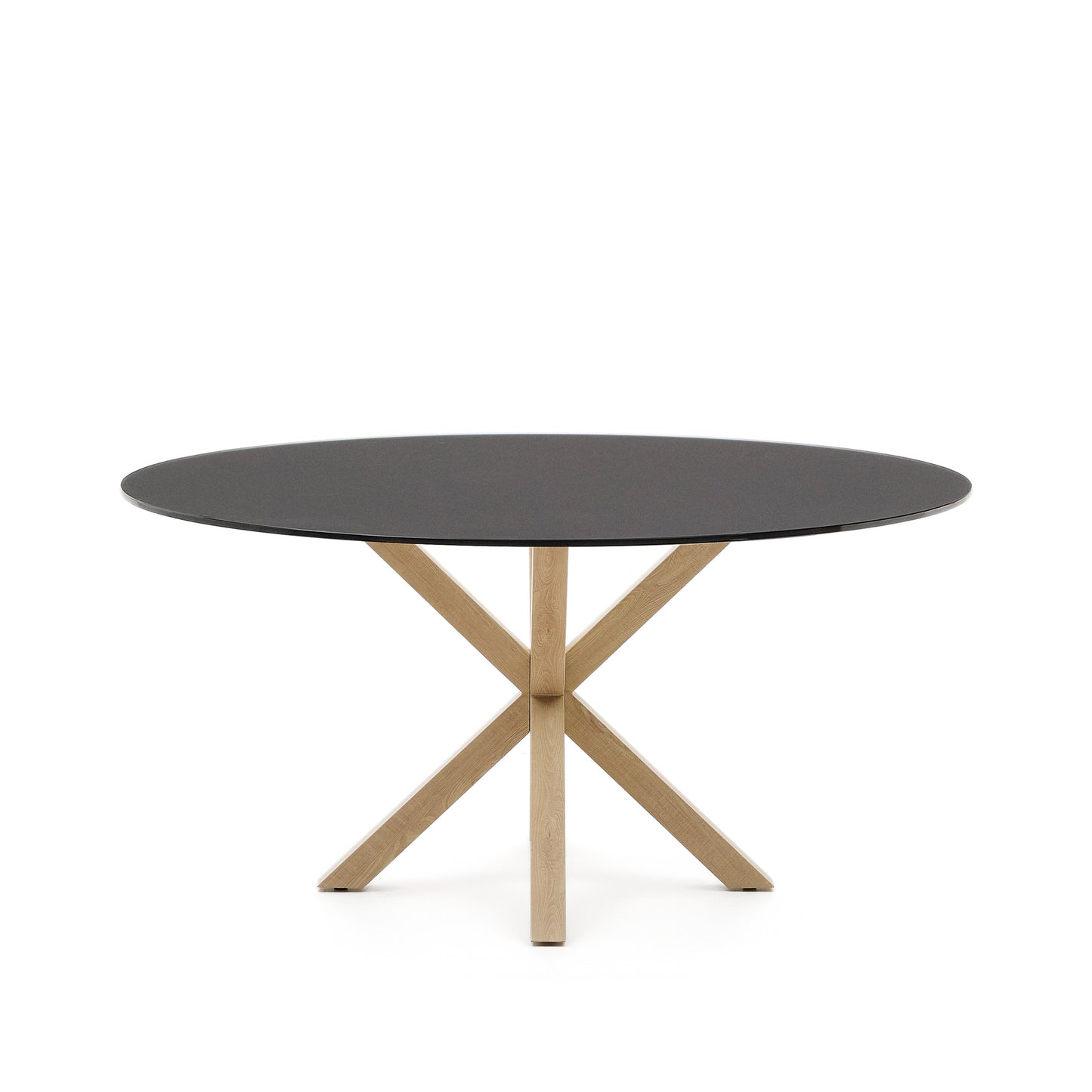 Kave Home Argo eettafel rond Ø150 cm Black/Natural