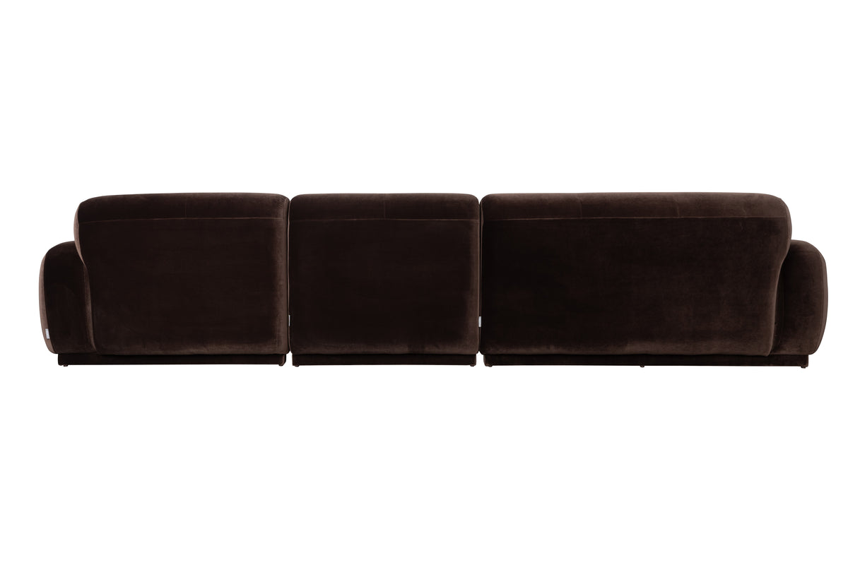 Zuiver Hazel 6-zitsbank Chaise Longue rechts Bruin