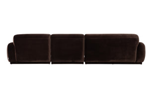 Zuiver Hazel 6-zitsbank Chaise Longue rechts Bruin