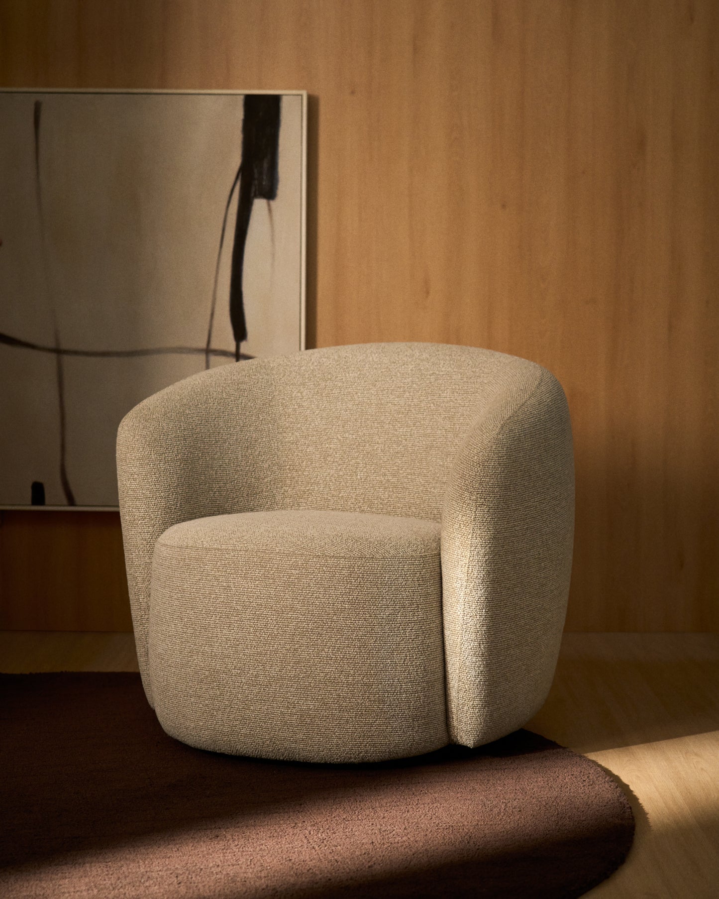 Kave Home Odenia fauteuil brandvertragende bouclé Beige