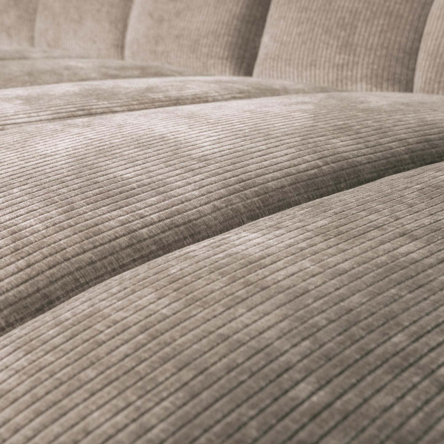 WOOOD Mojo chaise longue bank rechts ribstof Donkerzand