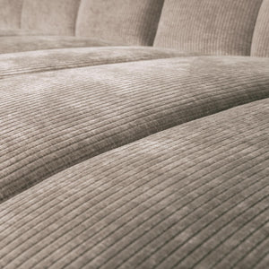 WOOOD Mojo chaise longue bank rechts ribstof Donkerzand