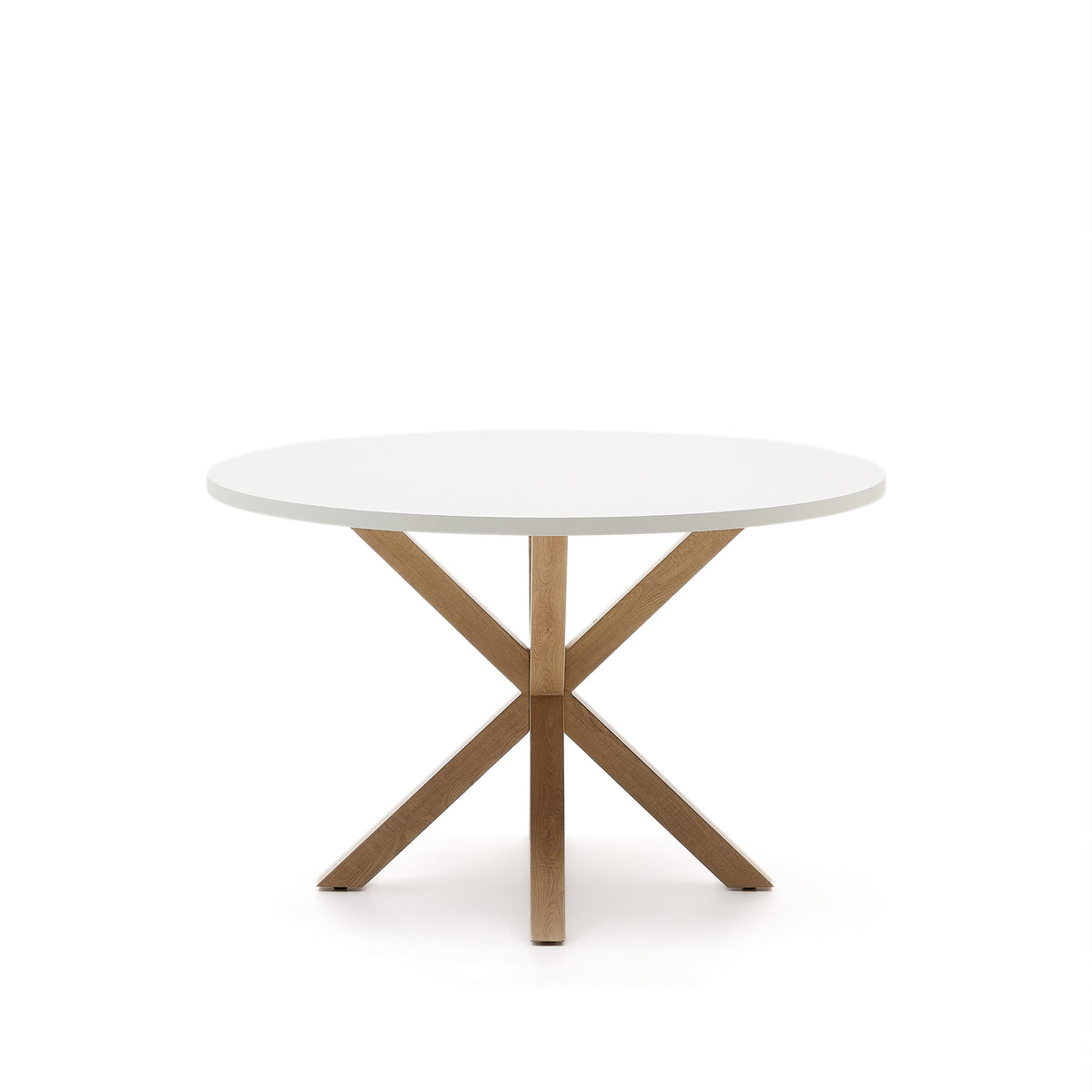 Kave Home Argo eettafel rond Ø120 cm White/Natural