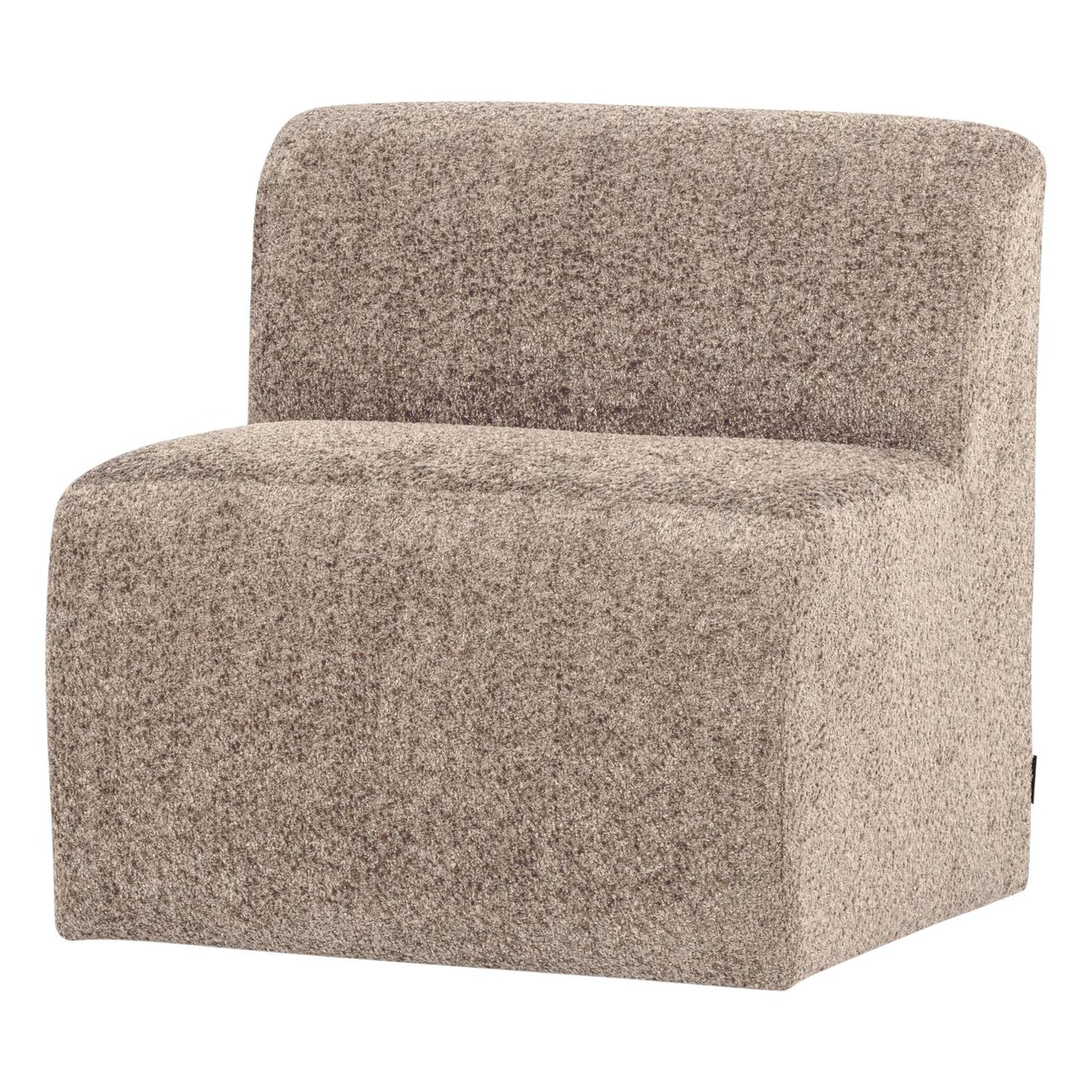 WOOOD Mojo Base eetkamerbank 84 cm met rugleuning wollig Donkerzand