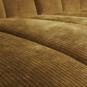WOOOD Mojo chaise longue bank links ribstof Honinggeel