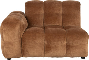 Dutchbone Hackman module met arm links velvet Cognac
