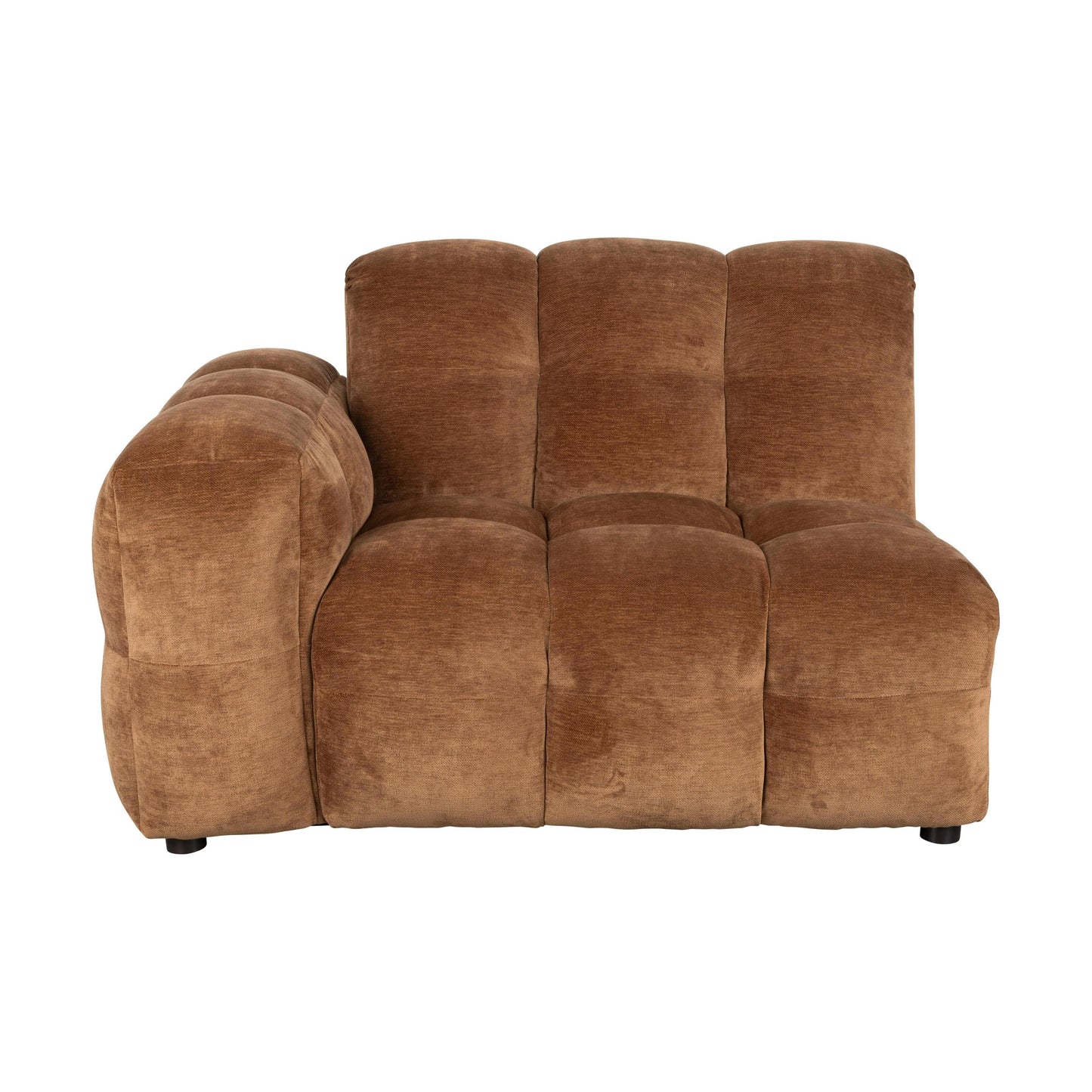 Dutchbone Hackman module met arm links velvet Cognac