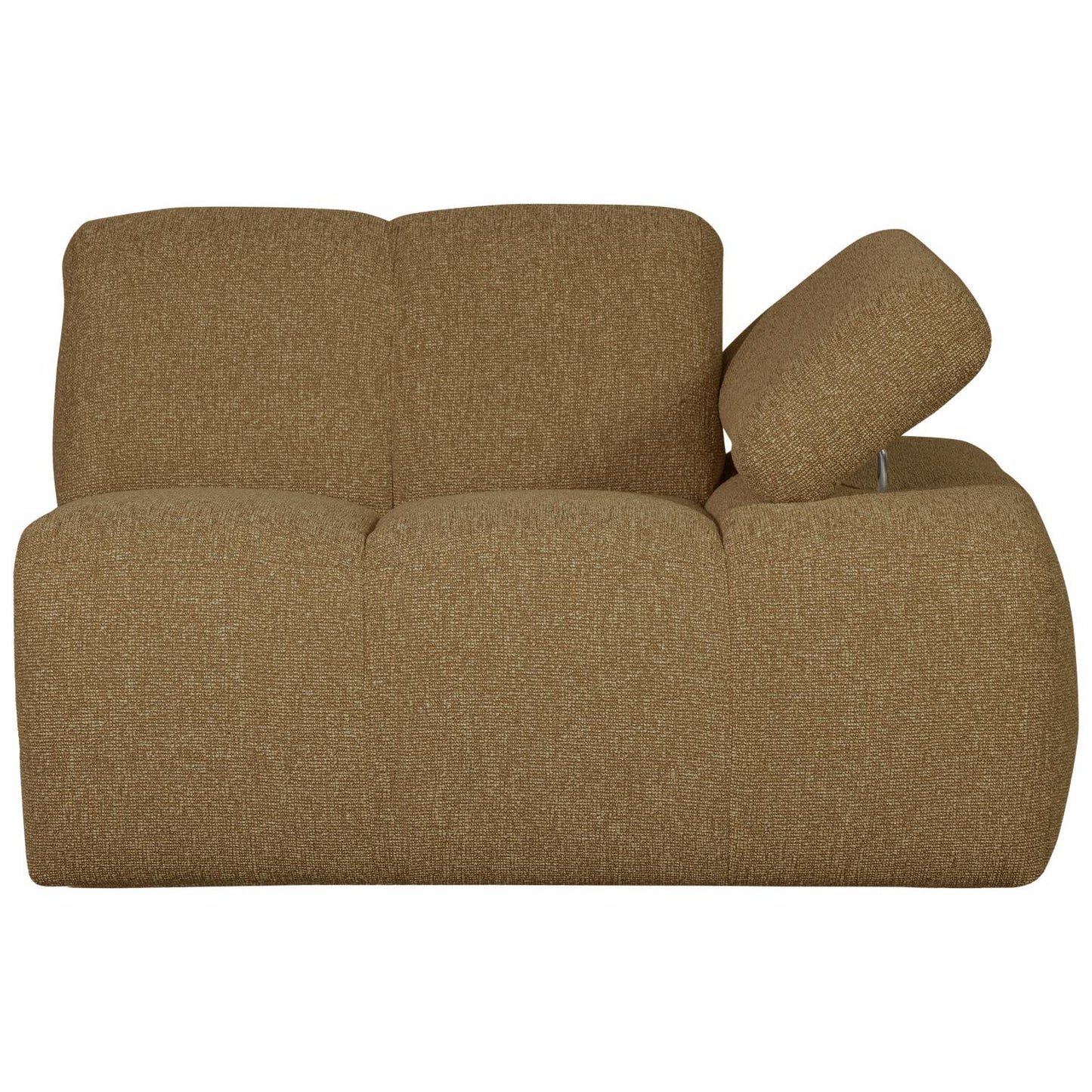 WOOOD Mojo 1-zits bank arm rechts bouclé Geel/Bruin