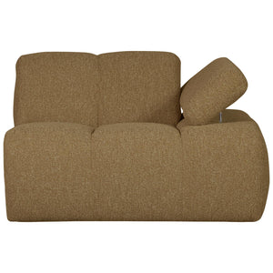 WOOOD Mojo 1-zits bank arm rechts bouclé Geel/Bruin