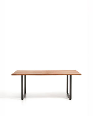 Kave Home Uxue eettafel rechthoek 180x90 cm Naturel/Zwart