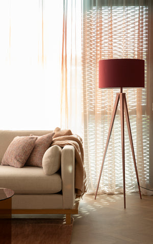 Zuiver Tripod vloerlamp Burgundy
