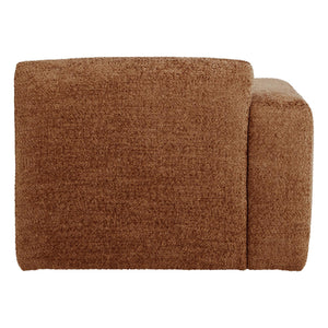 WOOOD Mojo Base 1-zits bank arm links wollig Roestbruin