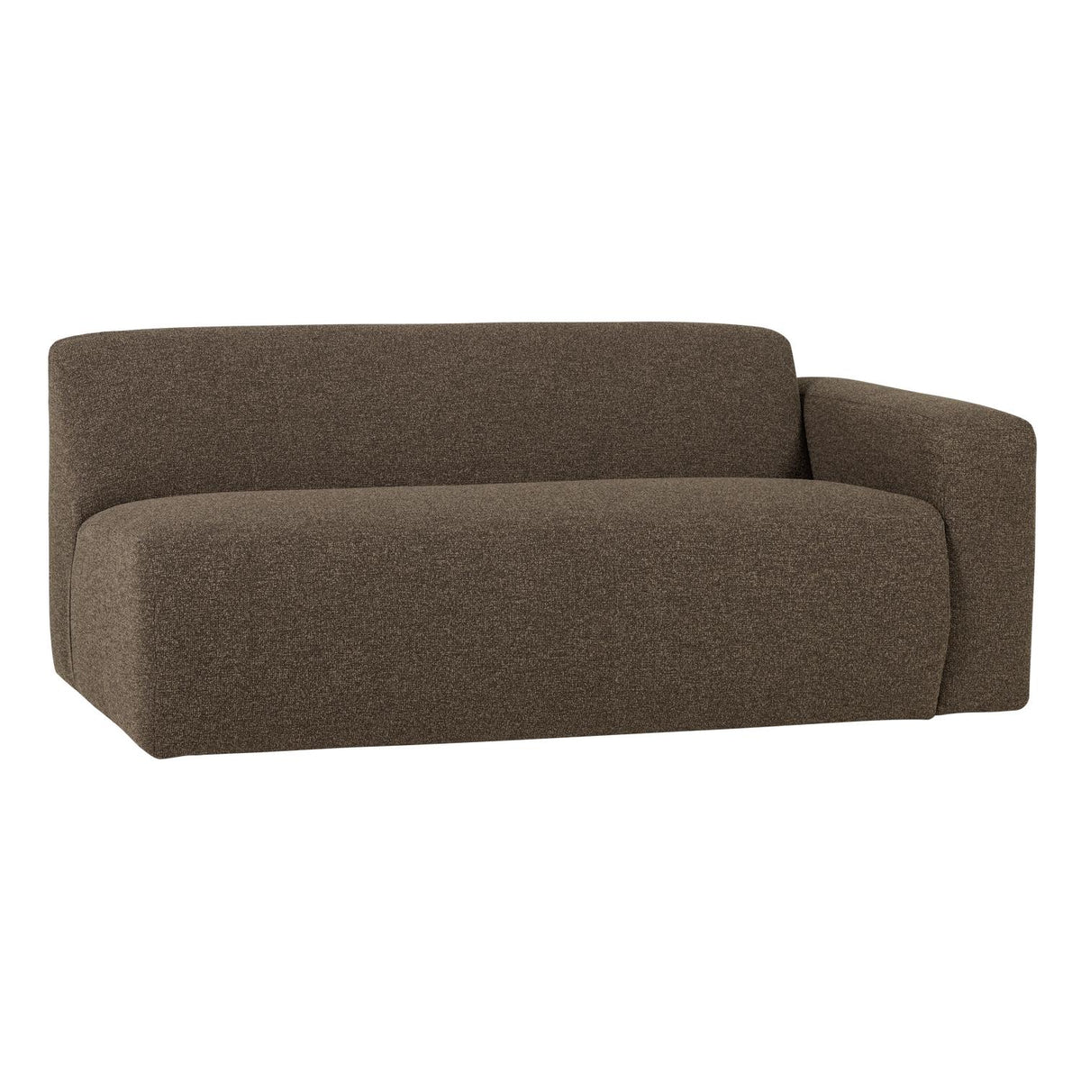 WOOOD Mojo Base 2-zits bank arm rechts bouclé Bruin