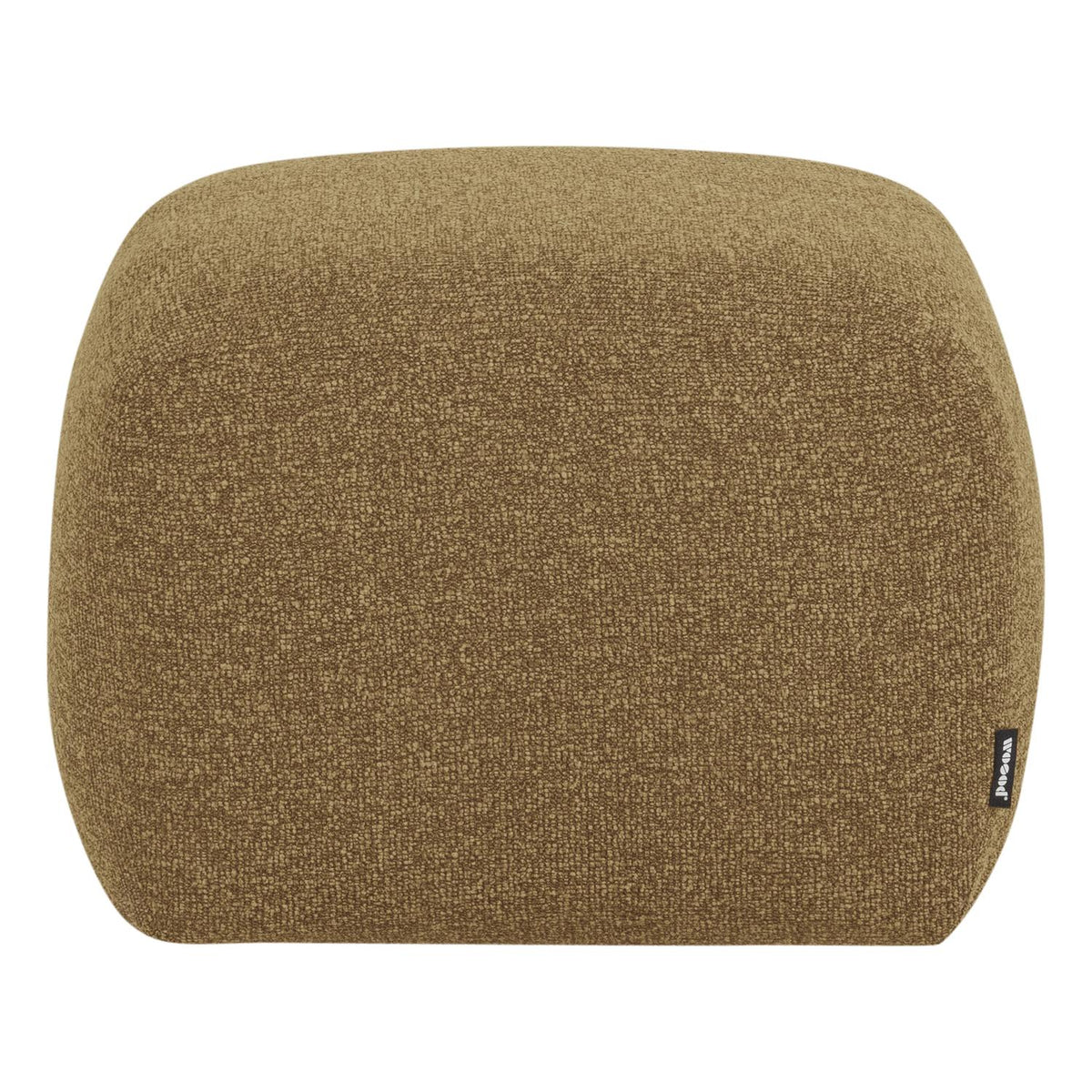 WOOOD Mojo Base poef bouclé Geel/Bruin