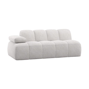 WOOOD Mojo 2-zits bank arm links bouclé Ecru Melange